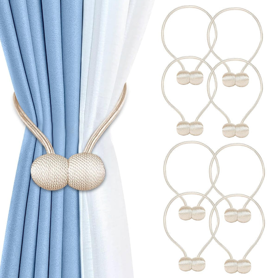 Magnetic Curtain Tiebacks for Home Bedroom Office (2 Pair-4pcs )