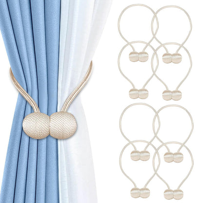 Magnetic Curtain Tiebacks for Home Bedroom Office (2 Pair-4pcs )