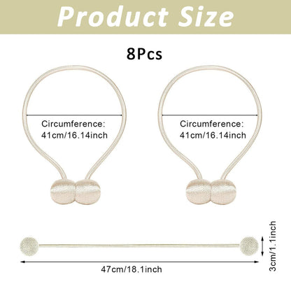 Magnetic Curtain Tiebacks for Home Bedroom Office (2 Pair-4pcs )