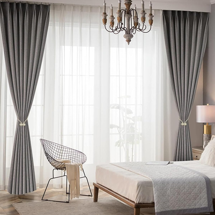 Magnetic Curtain Tiebacks for Home Bedroom Office (2 Pair-4pcs )